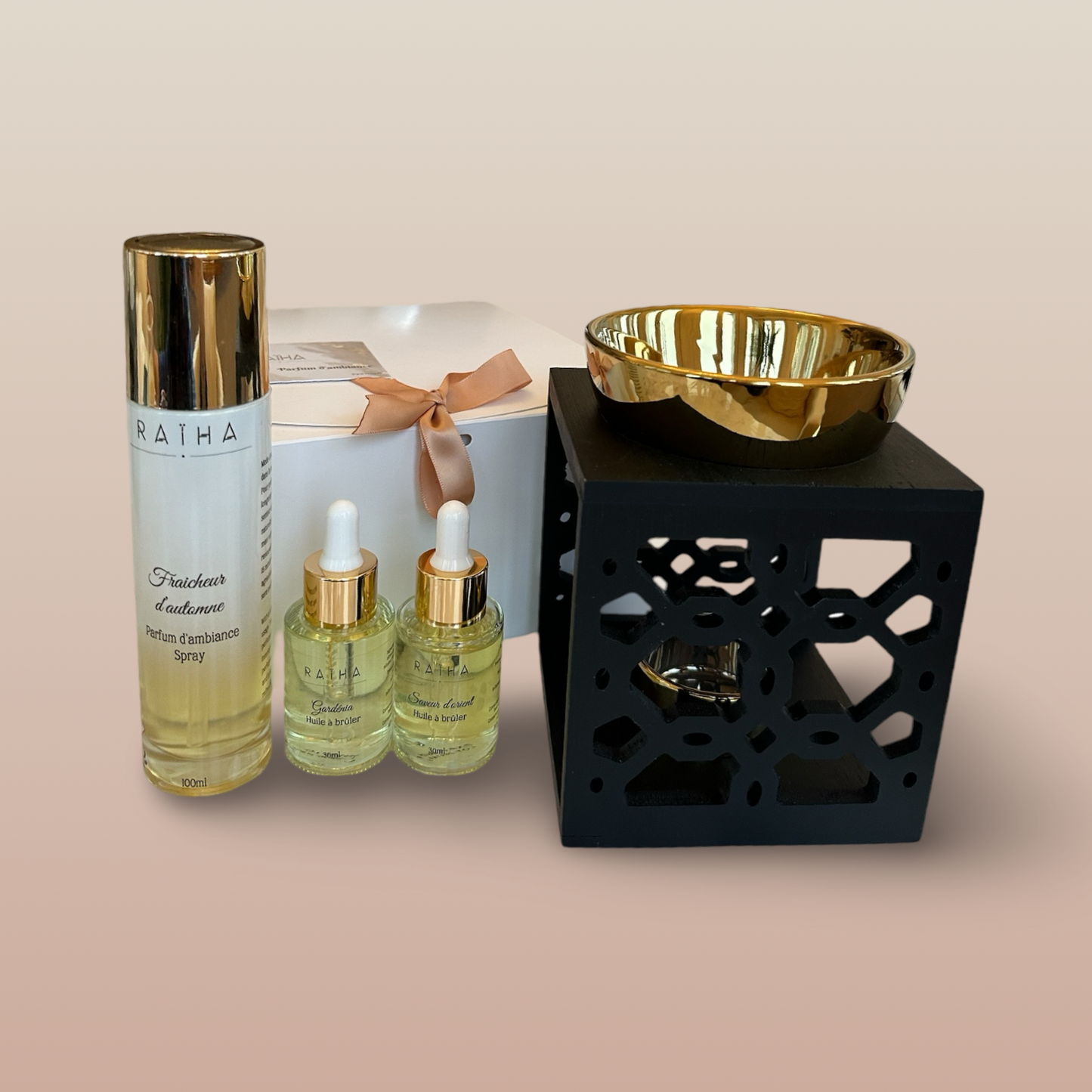 Coffret 1 brûleur + 2 huiles + 1 spray